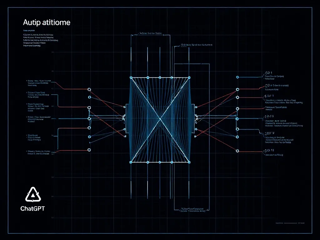 A technical blueprint of a neural network architecture, mini