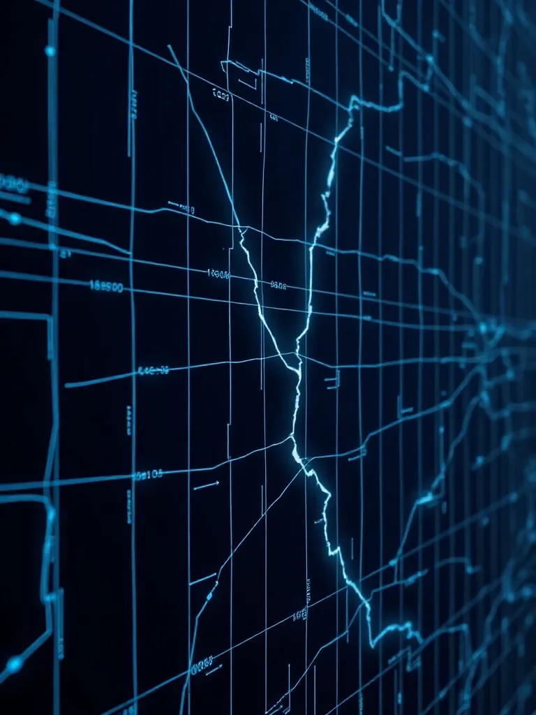 Abstract high-tech visualization of digital limitations, dig